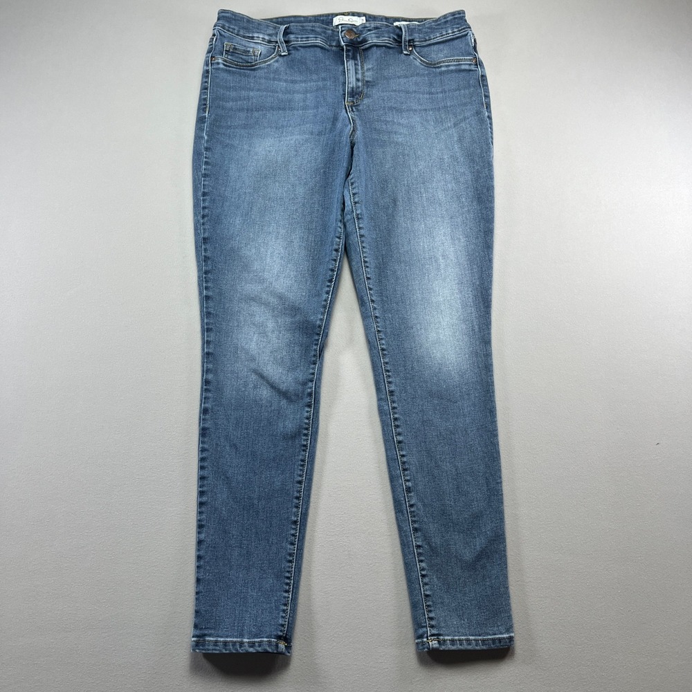 Jessica Simpson Kiss Me Skinny Jeans Womens 16/33 Blue Denim Cotton Medium Wash